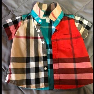 Infant multicolor Burberry shirt 6 mo